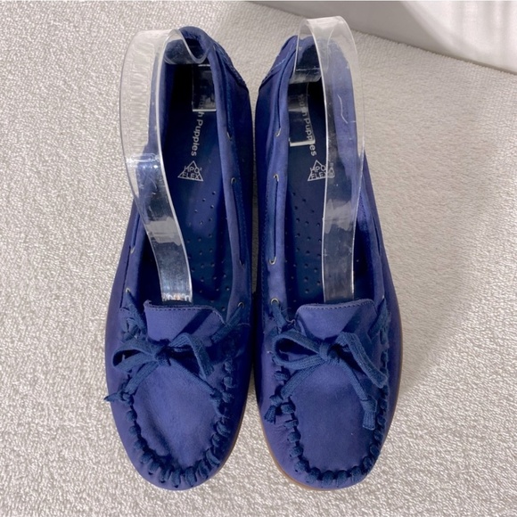 Hush Puppies Blue Suede Slip On Loafers 9 - Picture 1 of 13